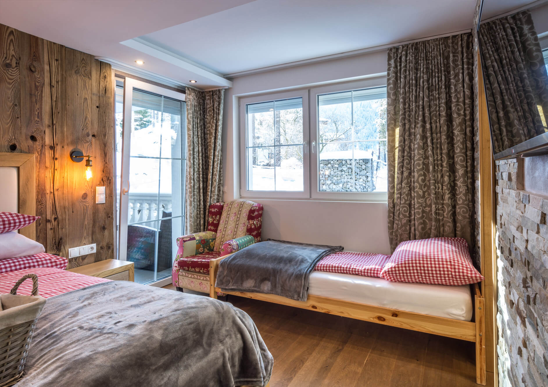 Betten im Deluxe Zimmer mit Zustellbett
