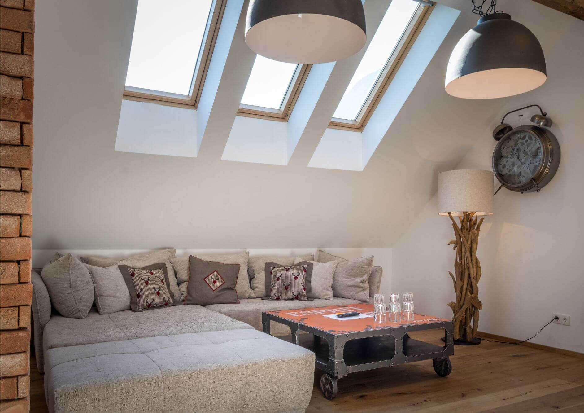 Blick in die Dachgeschoss-Suite